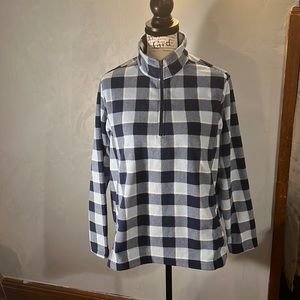 Lands’ End size L/P (14-16) blue pullover shirt or jacket